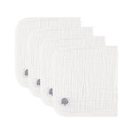 Muslin Burp Cloths (4 Pack) White