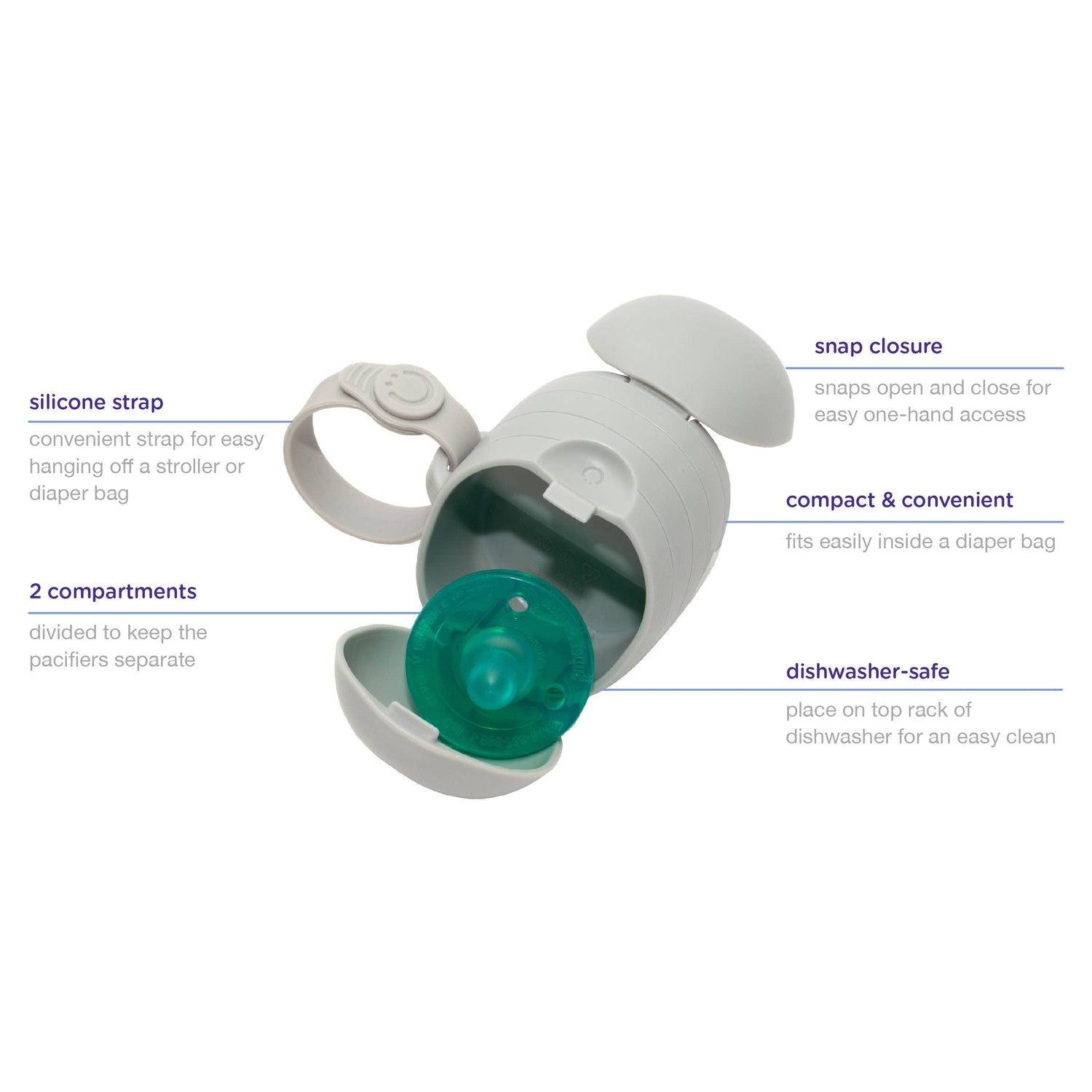 Ubbi On-the-Go Pacifier Holder