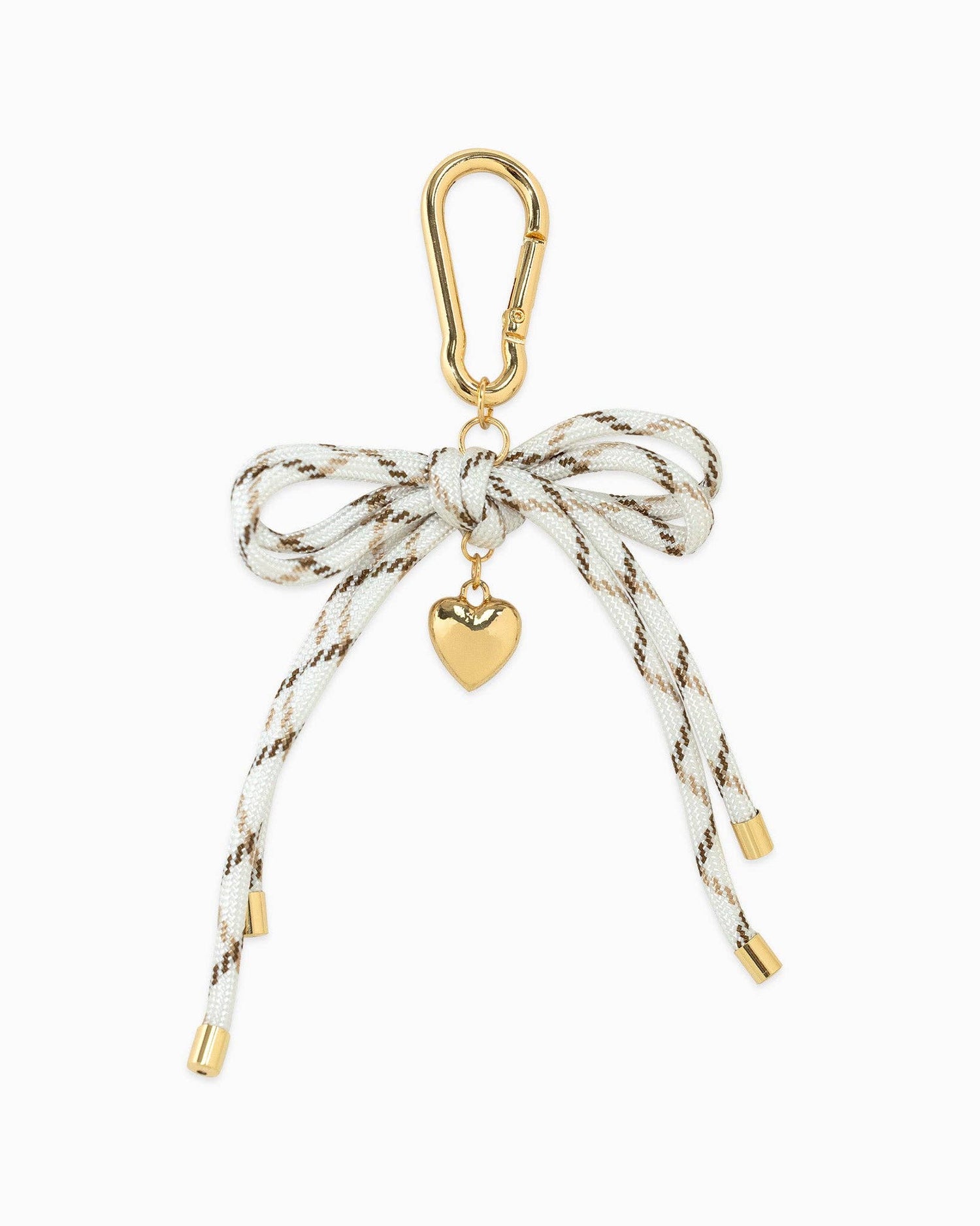 Twist Rope Ribbon Puff Heart Bag Charm