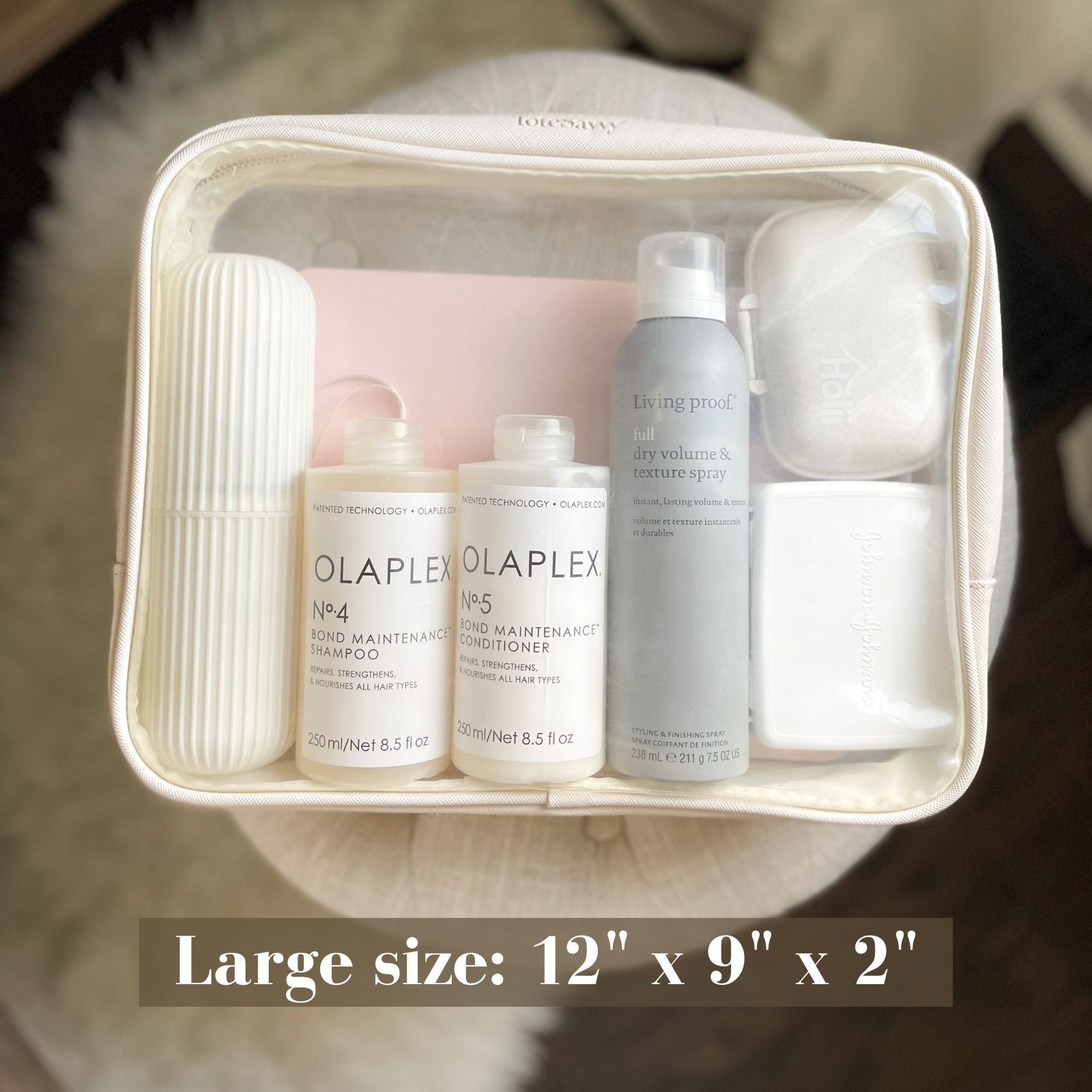 Clear Cosmetic & Travel Pouch Set – 3 Clear Organizer Bags – ToteSavvy