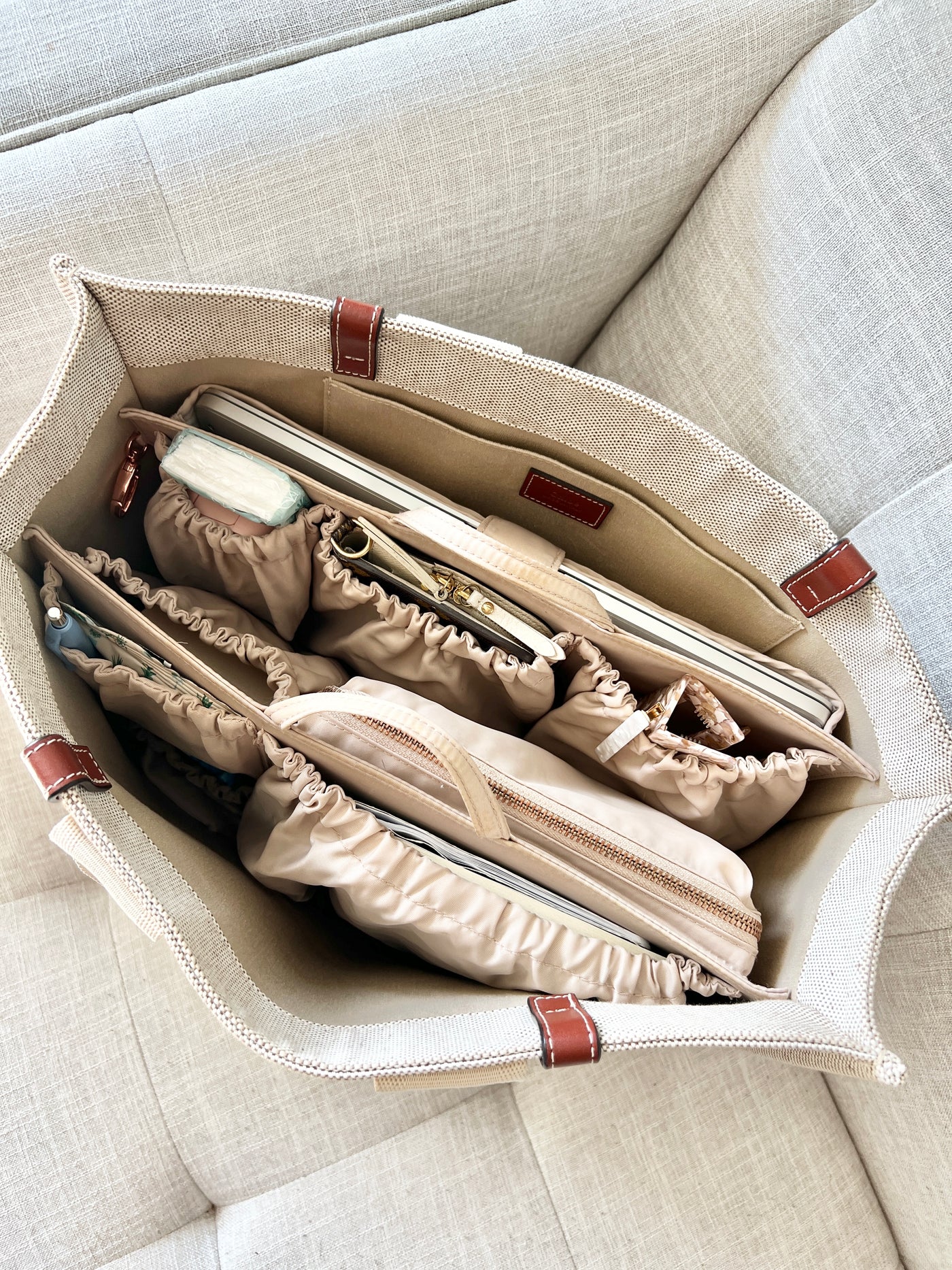 tote bag organizer with zipper