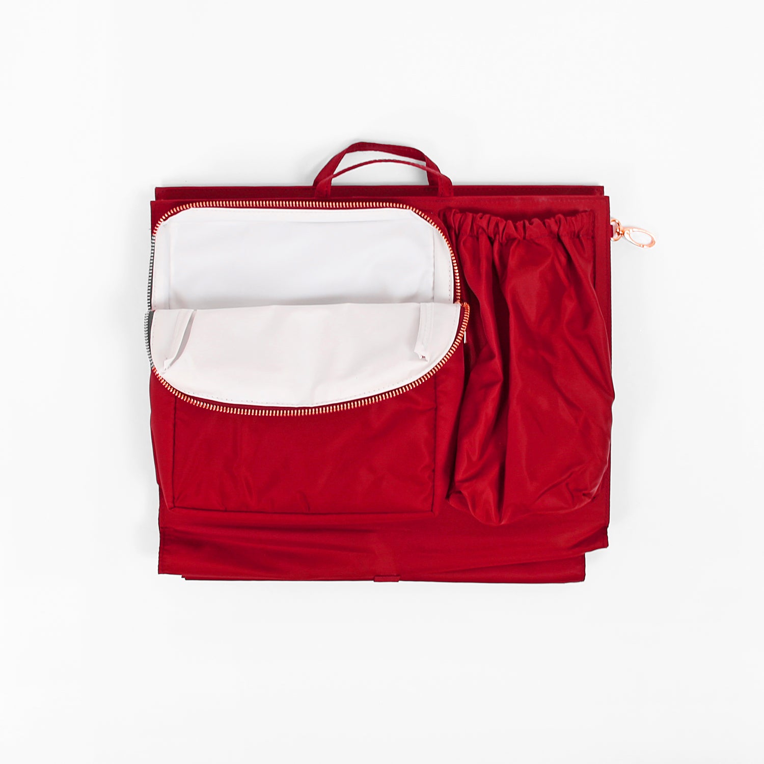 Pochette De Luxe Red With Insert Bag Organizer