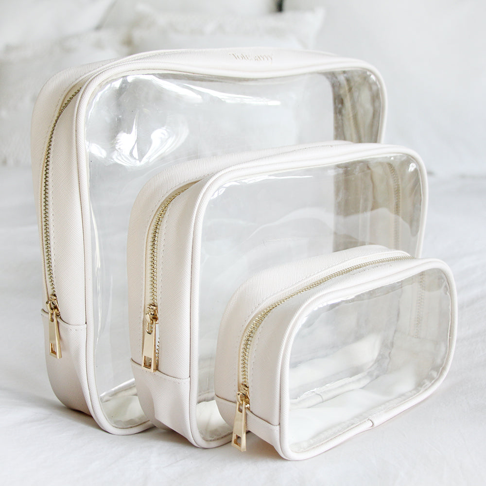 Clear Tote w/pouch - Pink Marshmallow – Hollow Bag Creations